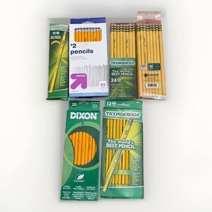 Dixon Ticonderoga Mixed Lot of 5 Boxes 116 #2 HB Premium Wood Pencils NEW